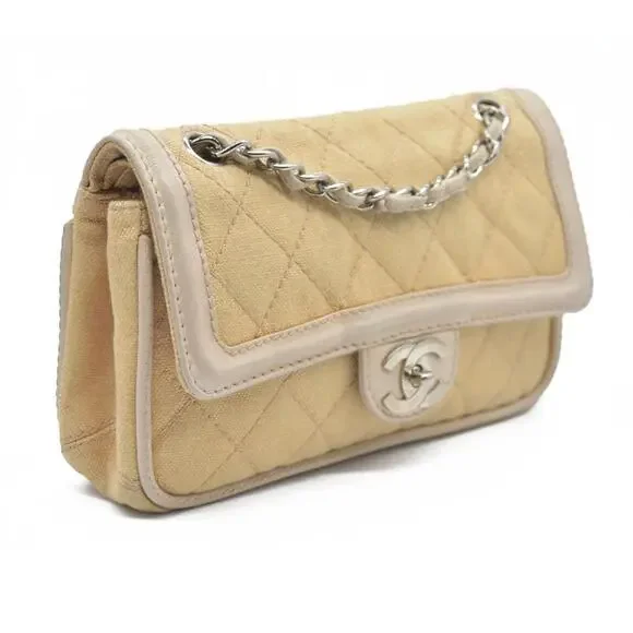 CHANEL 2006-2008 Medium Classic Lambskin Trimmed Canvas Line - Picture 9 of 15